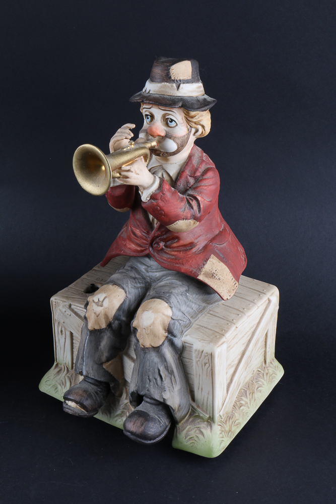 Collection of "Melody In Motion" Porcelain Clown Figurines EBTH