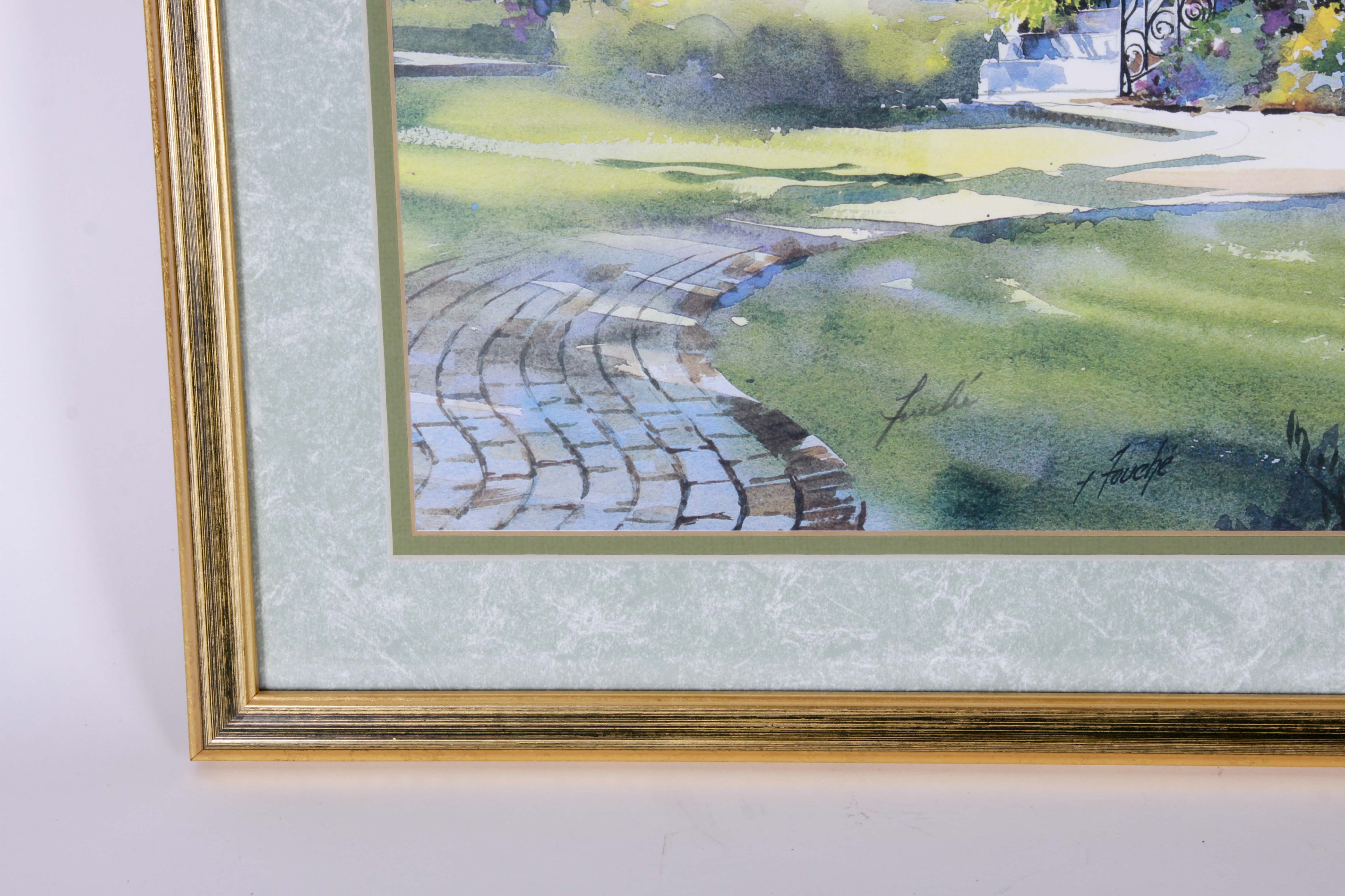 Virginia Fouche Bolton signed Print of Watercolor Painting EBTH