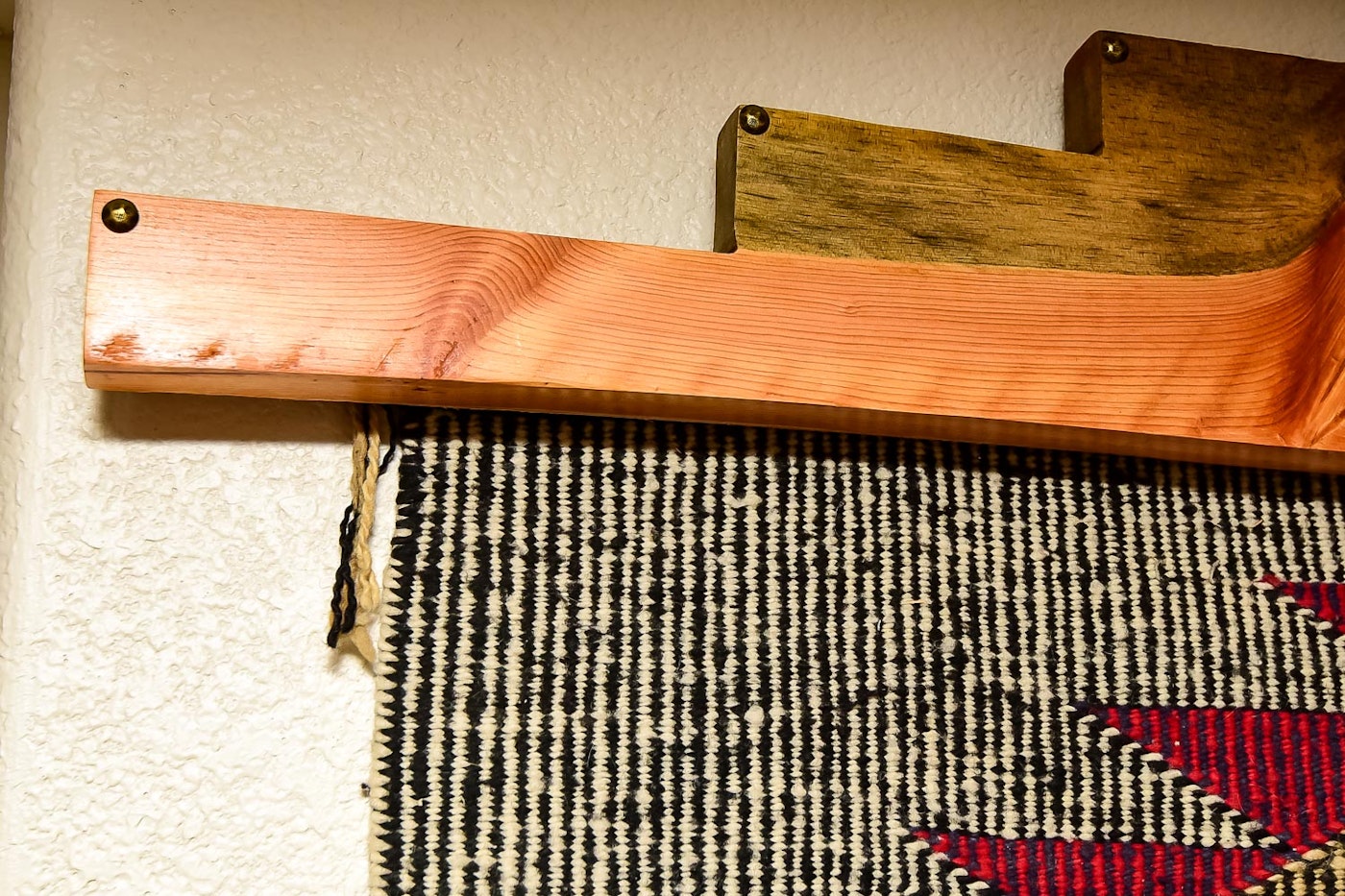 Navajo Rug with Handcrafted Wood Hanger | EBTH