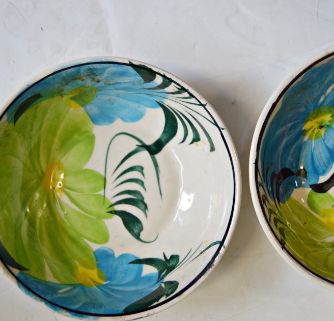 Mid Century Mexican Hand Painted Ceramic Bowls and Platter EBTH