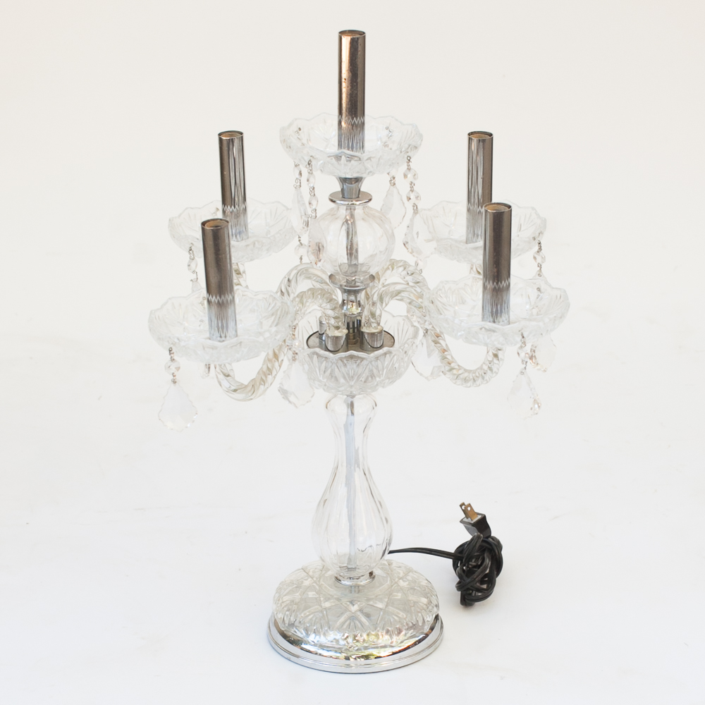 Crystal Candelabra Lamp EBTH