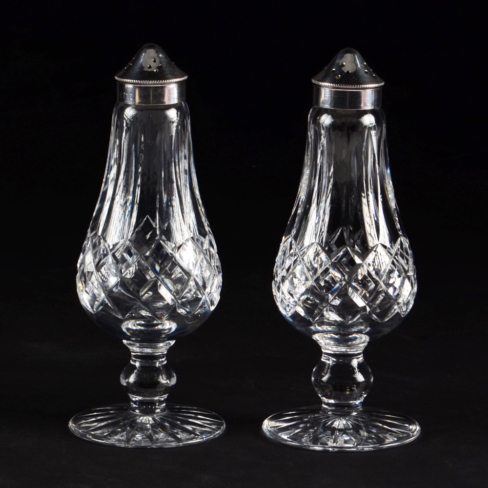 Waterford Crystal "Lismore" Footed Salt and Pepper Shakers EBTH