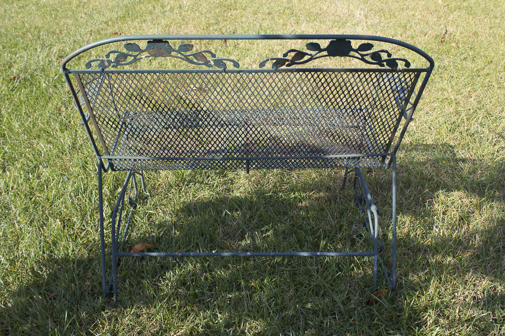 Wrought Iron Glider Bench EBTH