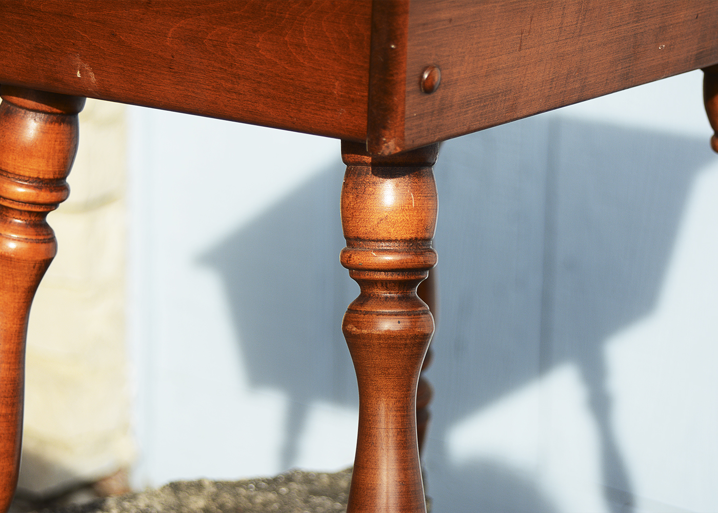 Vintage HeywoodWakefield "Cinnamon" Maple Sewing Storage Table EBTH