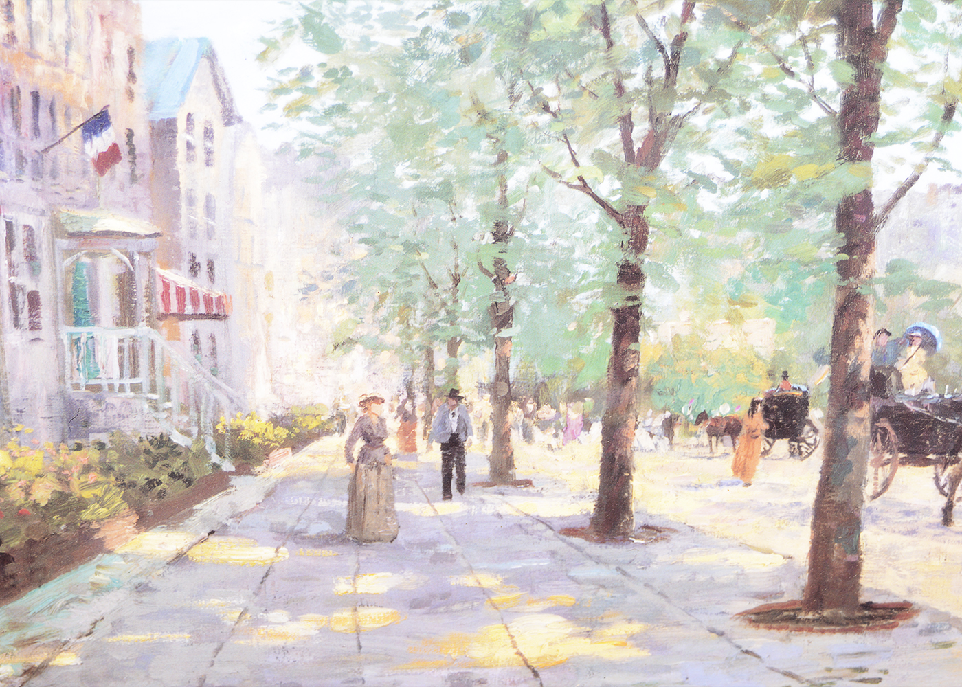 Framed Robert Girrard (Thomas Kinkade) Offset Lithograph &ldquo;A Touch of