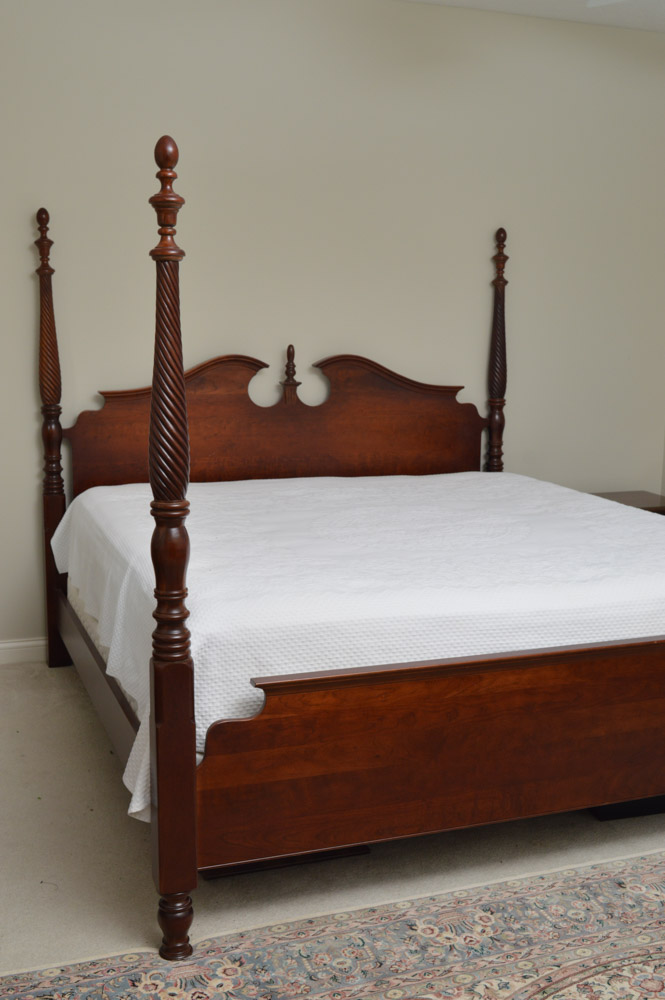 Pennsylvania House Cherry Four Poster King Size Bed EBTH