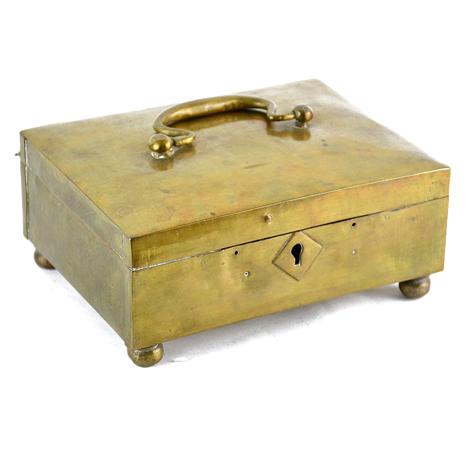 Antique Brass Jewelry Box EBTH