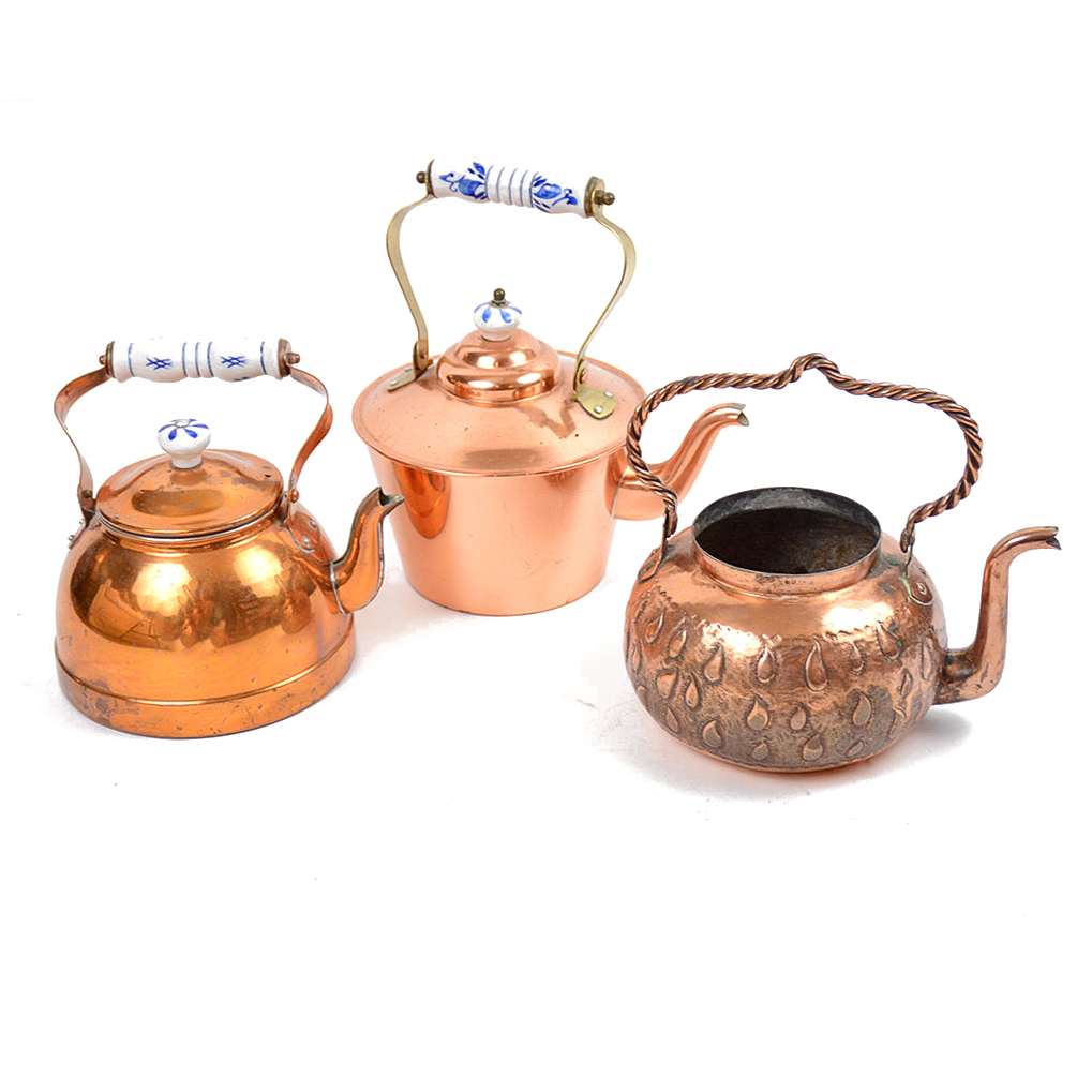 Vintage Copper Teapots EBTH
