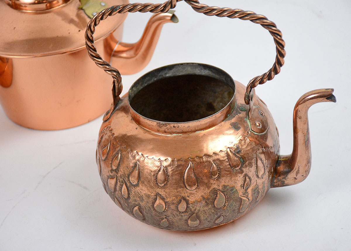 Vintage Copper Teapots EBTH