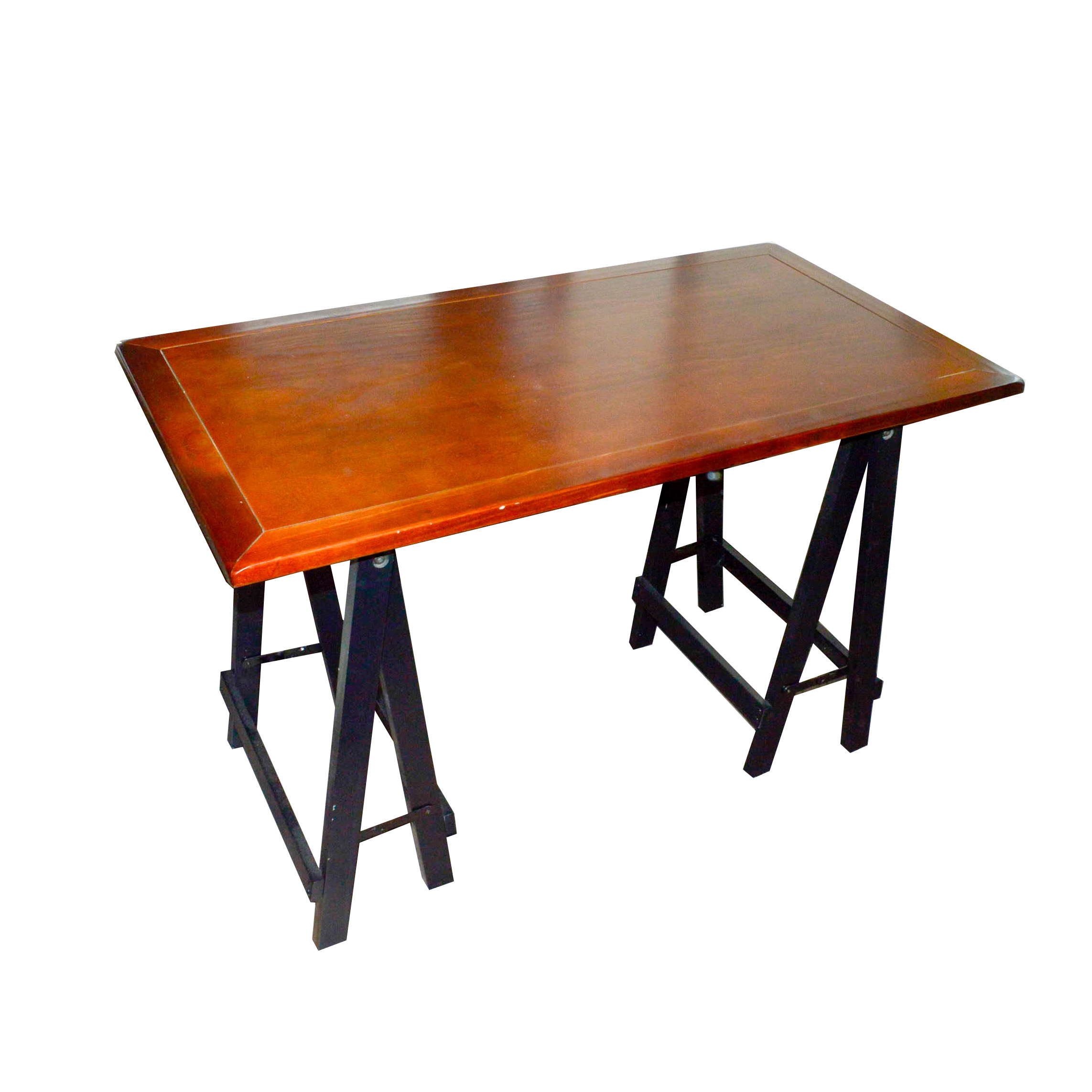 Early 21st Century Sawhorse Desk By Pier 1 Imports Ebth