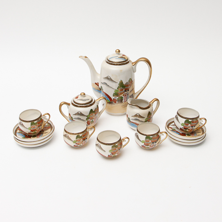 Hayasi Kutani Fine China Tea Set EBTH