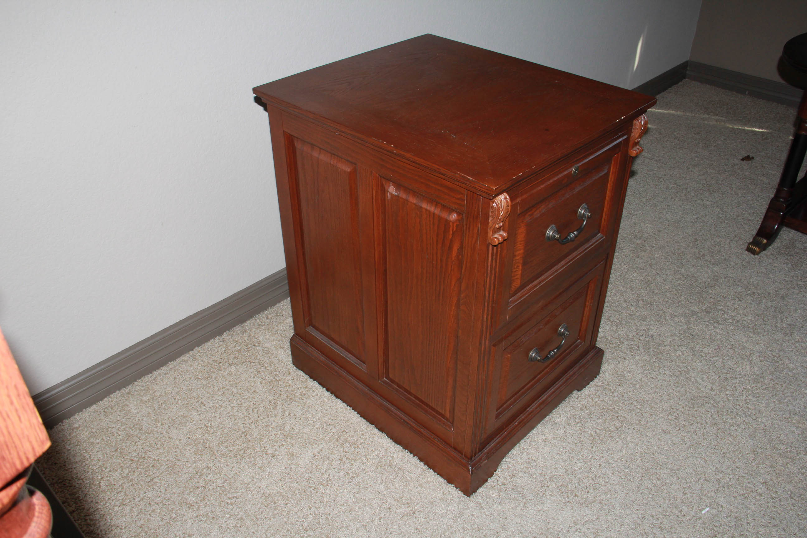 Whalen Two Drawer Mahogany File EBTH