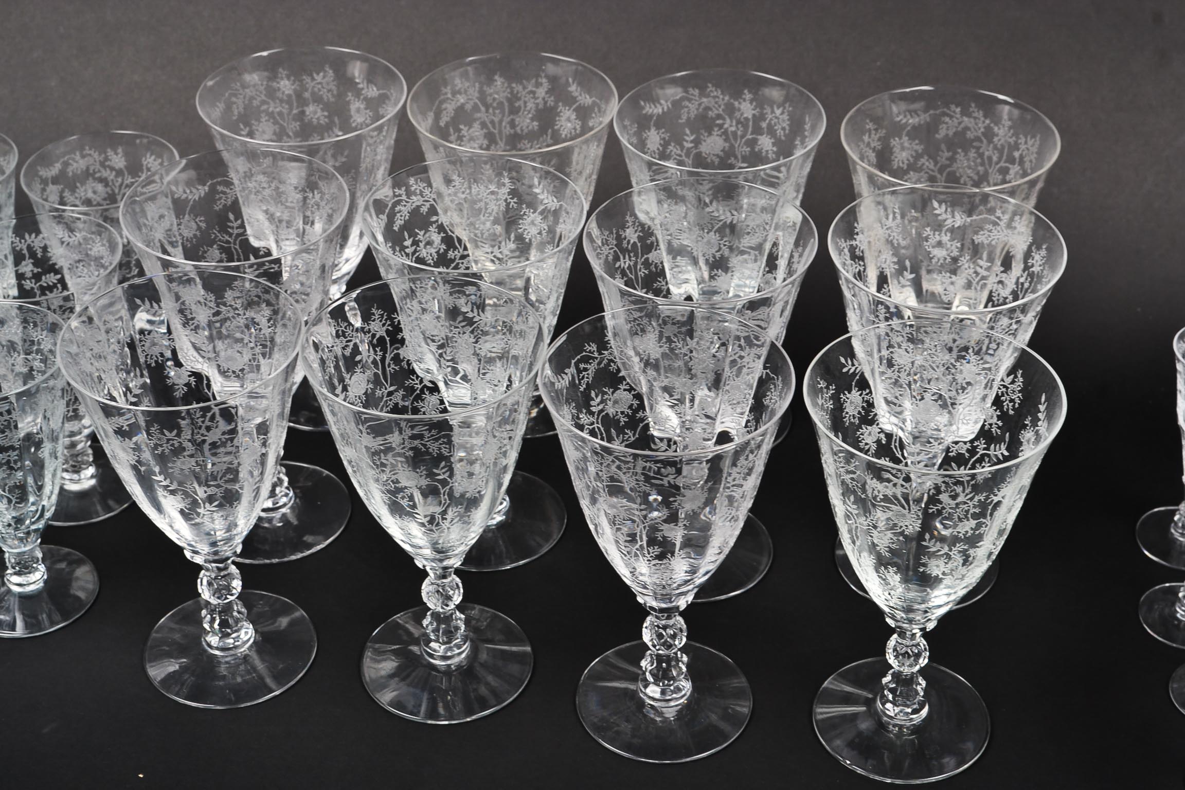Collection of Fostoria "Chintz" Stemware EBTH
