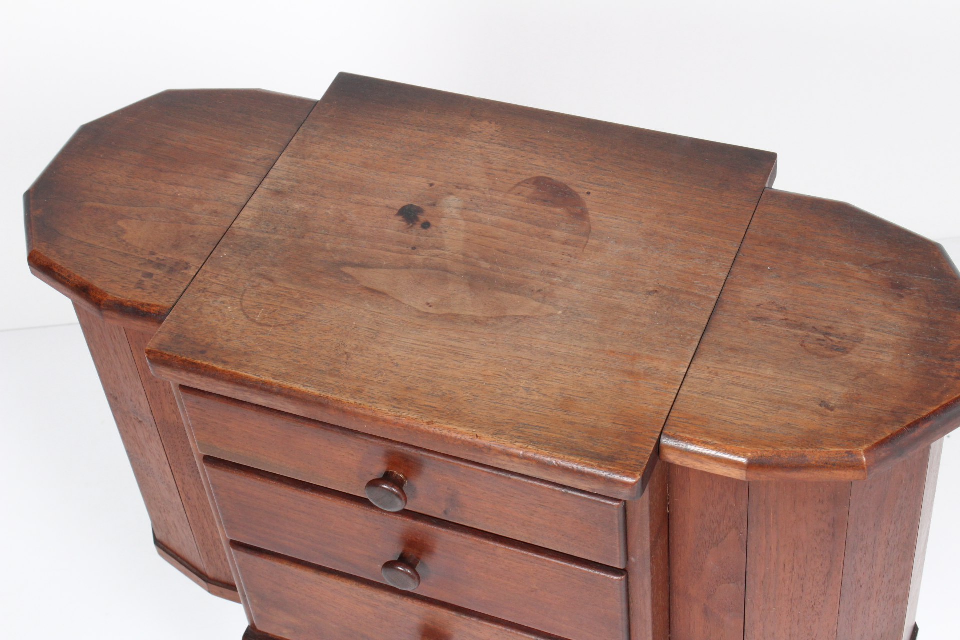 Vintage Solid Walnut Martha Washington Knitting Table EBTH