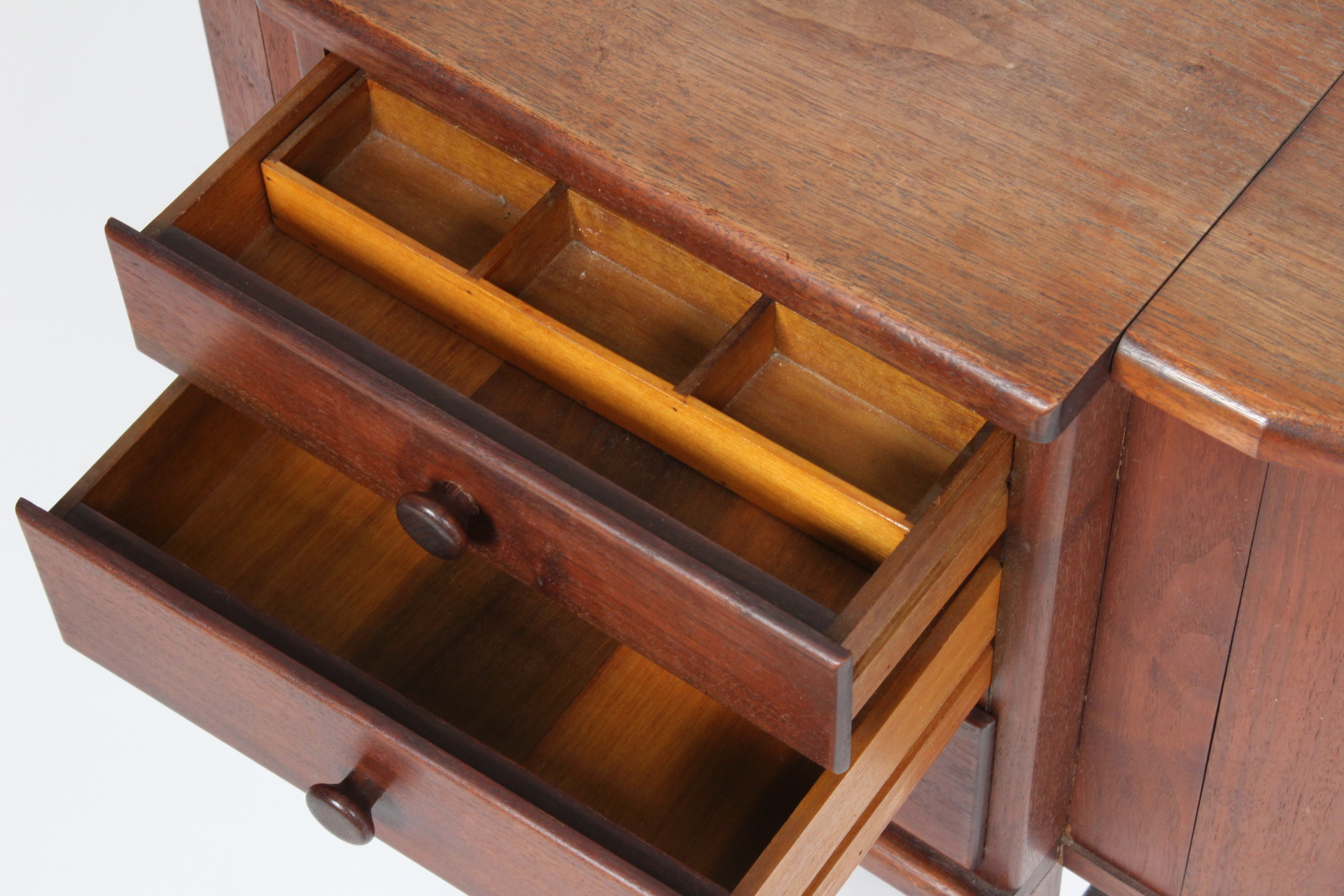 Vintage Solid Walnut Martha Washington Knitting Table EBTH