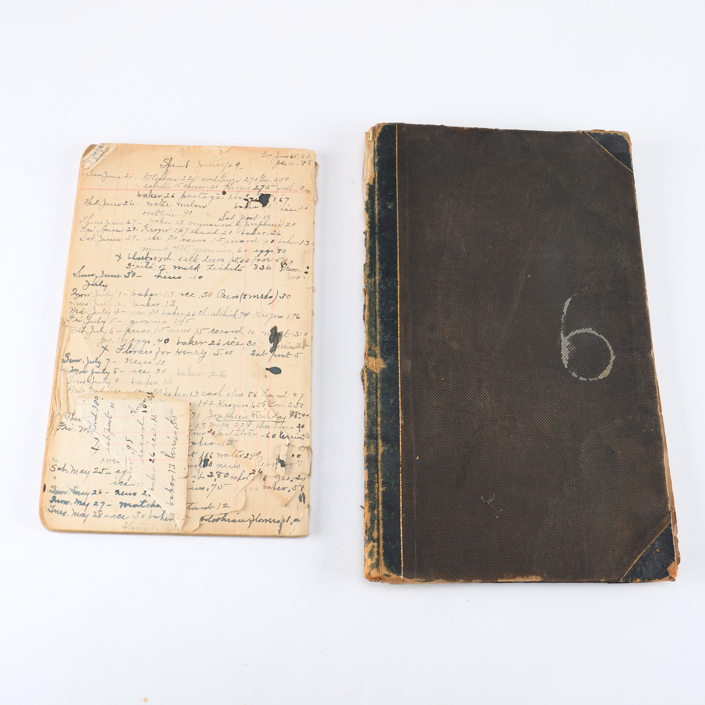 Pair of Antique and Vintage Ledger Books EBTH