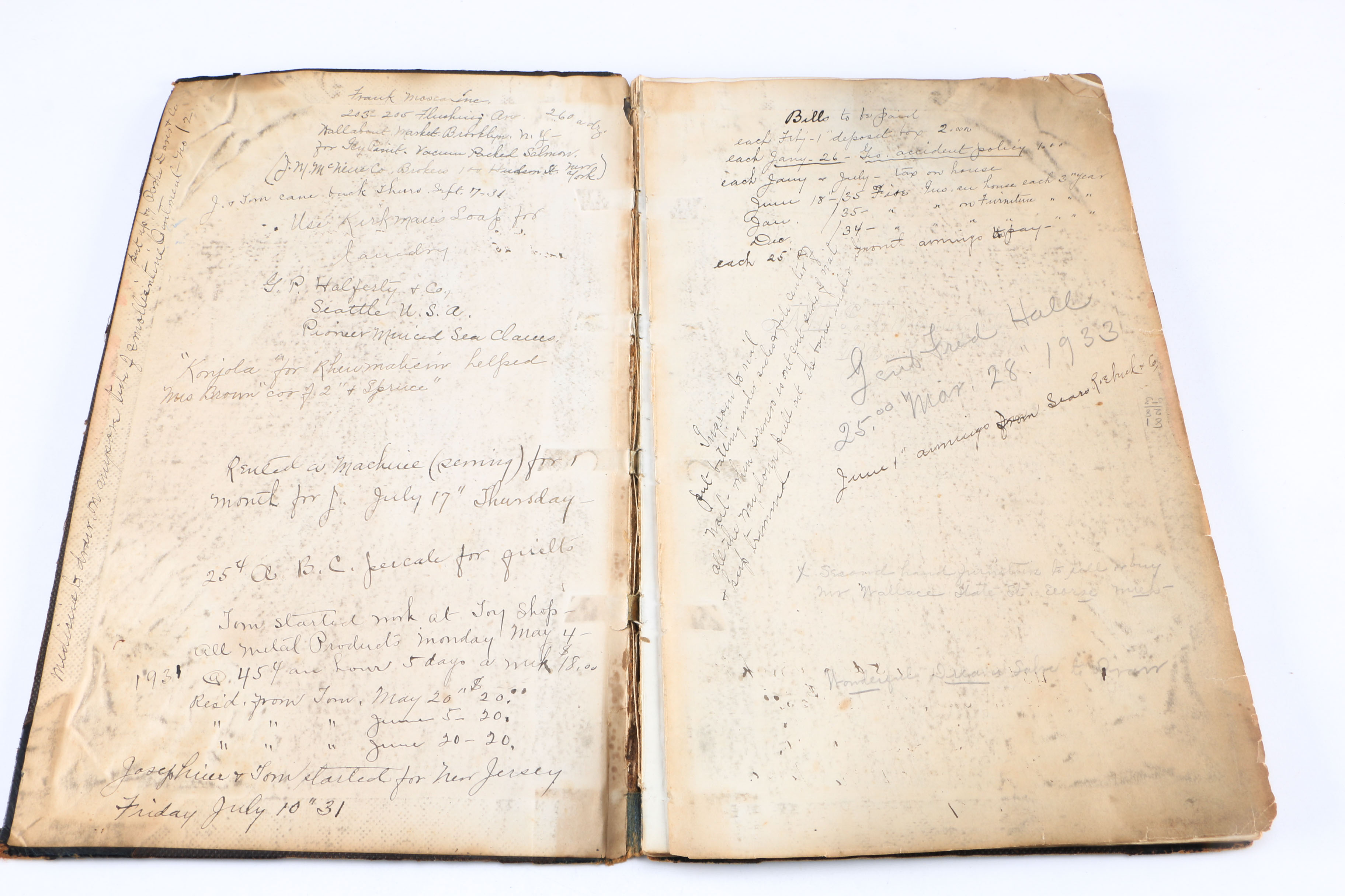 Pair of Antique and Vintage Ledger Books EBTH