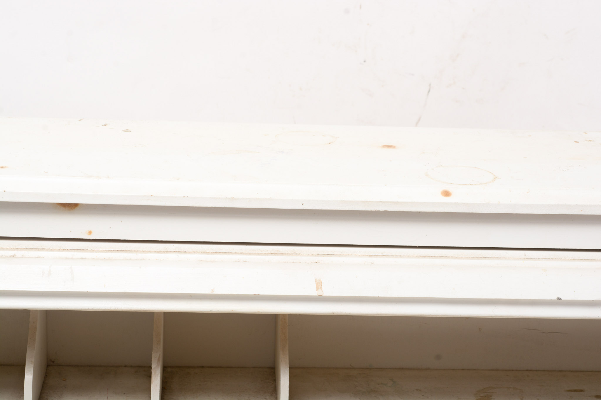 Distressed White Roll Top Desk EBTH