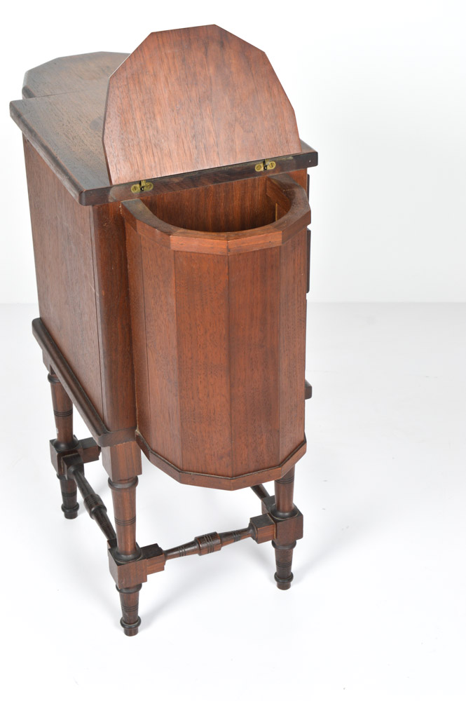 Vintage Solid Walnut Martha Washington Knitting Table EBTH