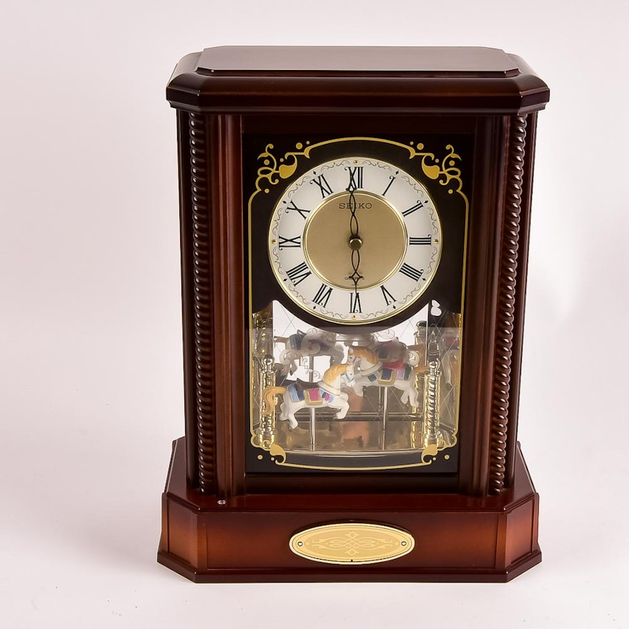 Seiko Shelf Clock with Musical Carousel | EBTH