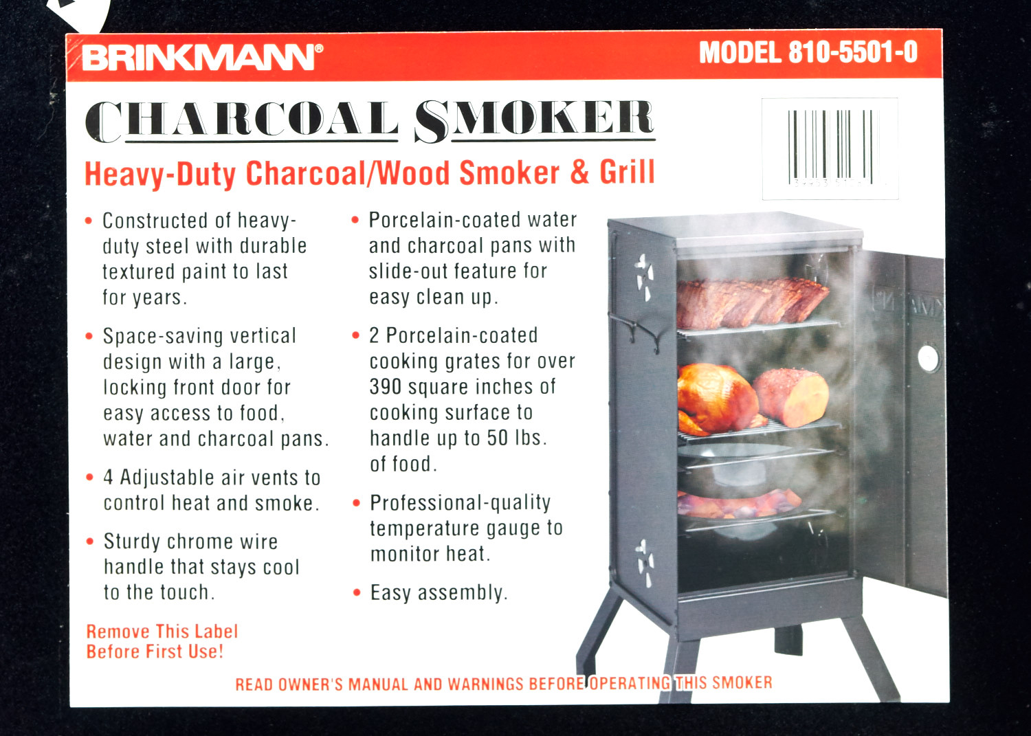 Brinkmann Charcoal Smoker EBTH