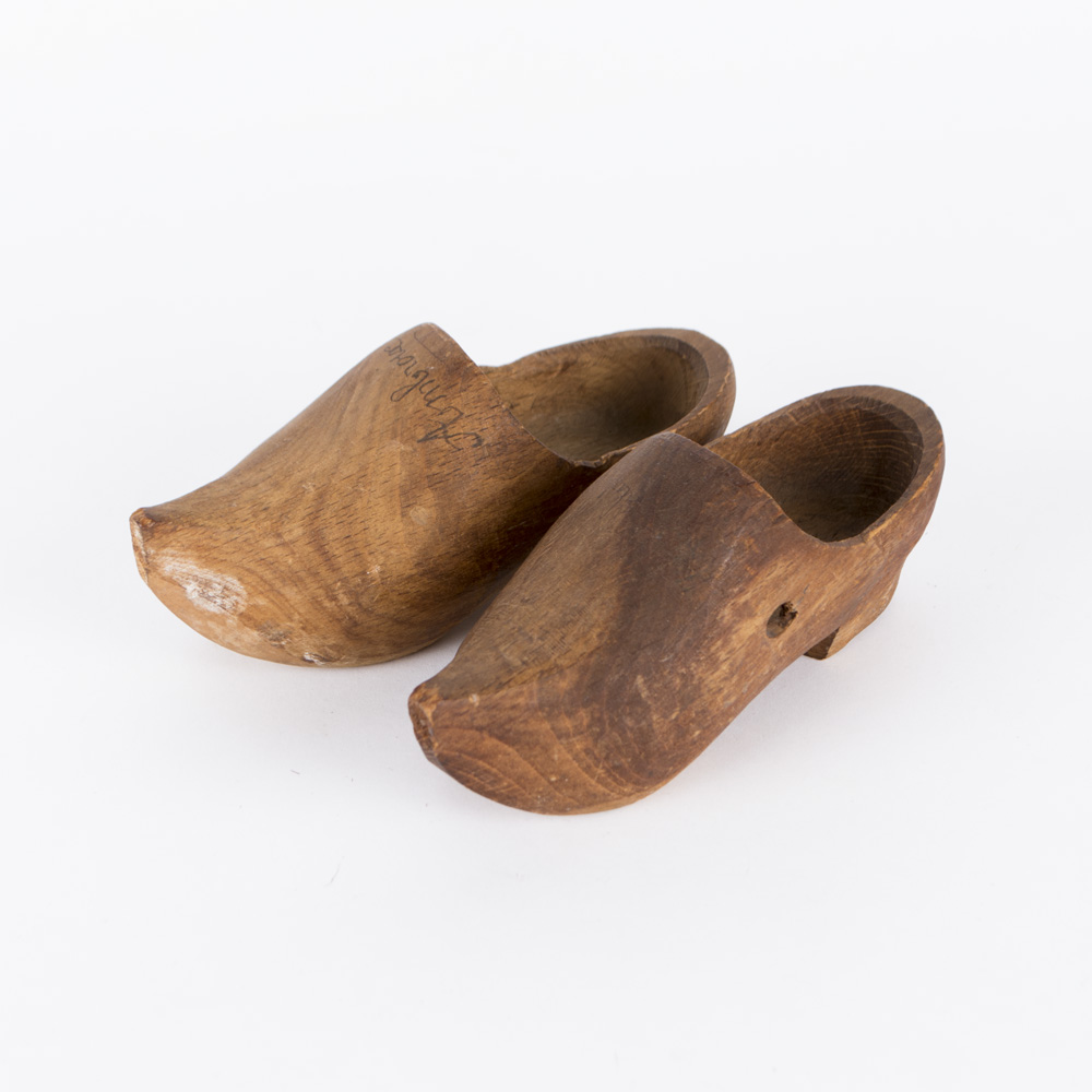 miniature wooden clogs