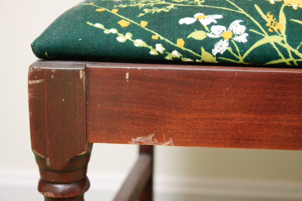 Vintage Low Back Wood Vanity Chair EBTH