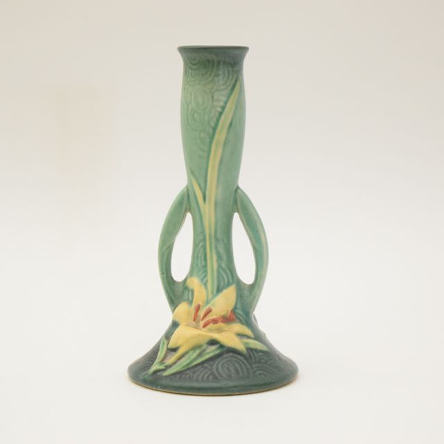 Roseville "Zephyr Lily" Candlestick EBTH