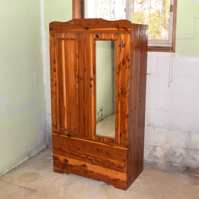 Vintage Cedar Wardrobe Ebth