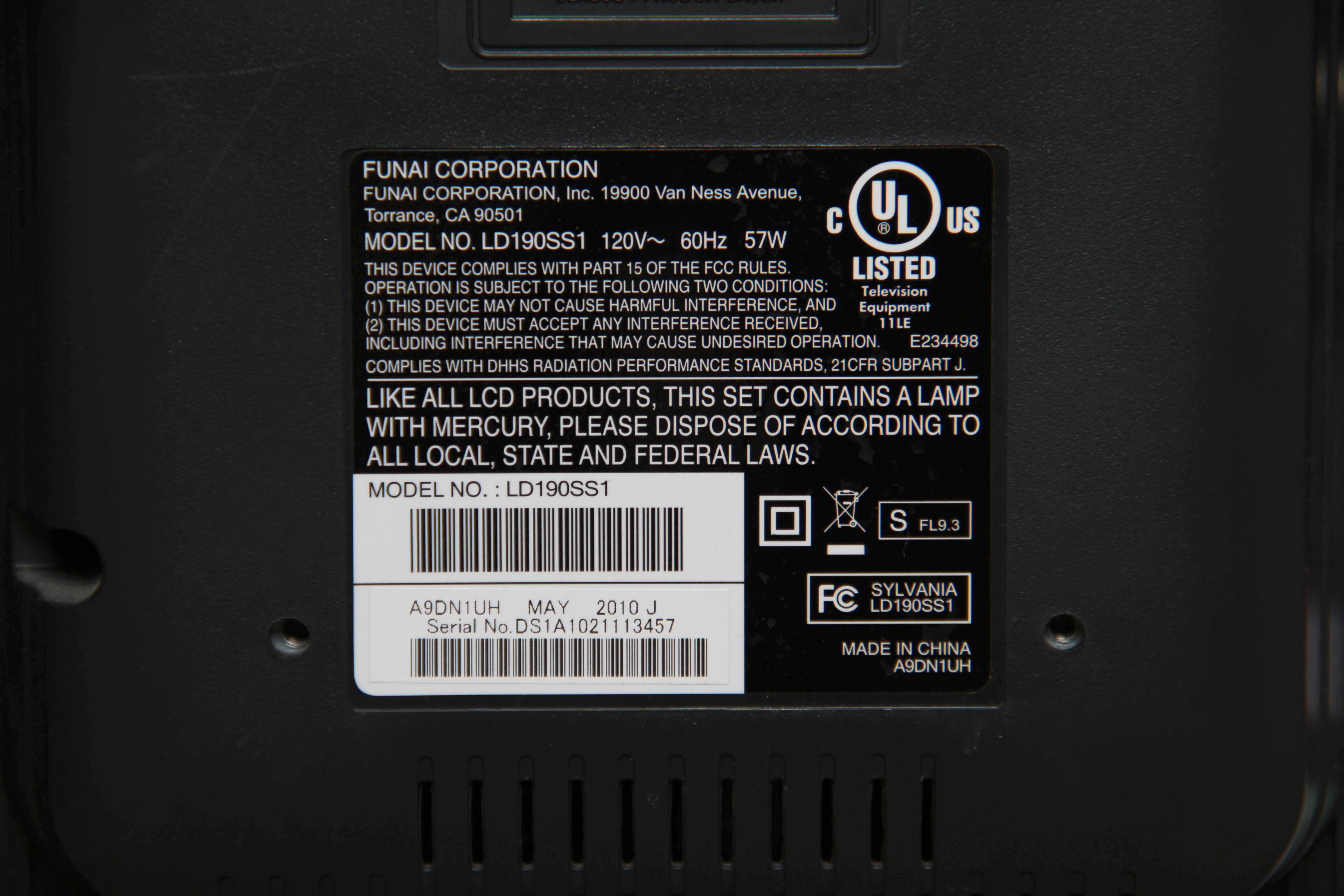 Sylvania Digital Television With BuiltIn DVD Player EBTH