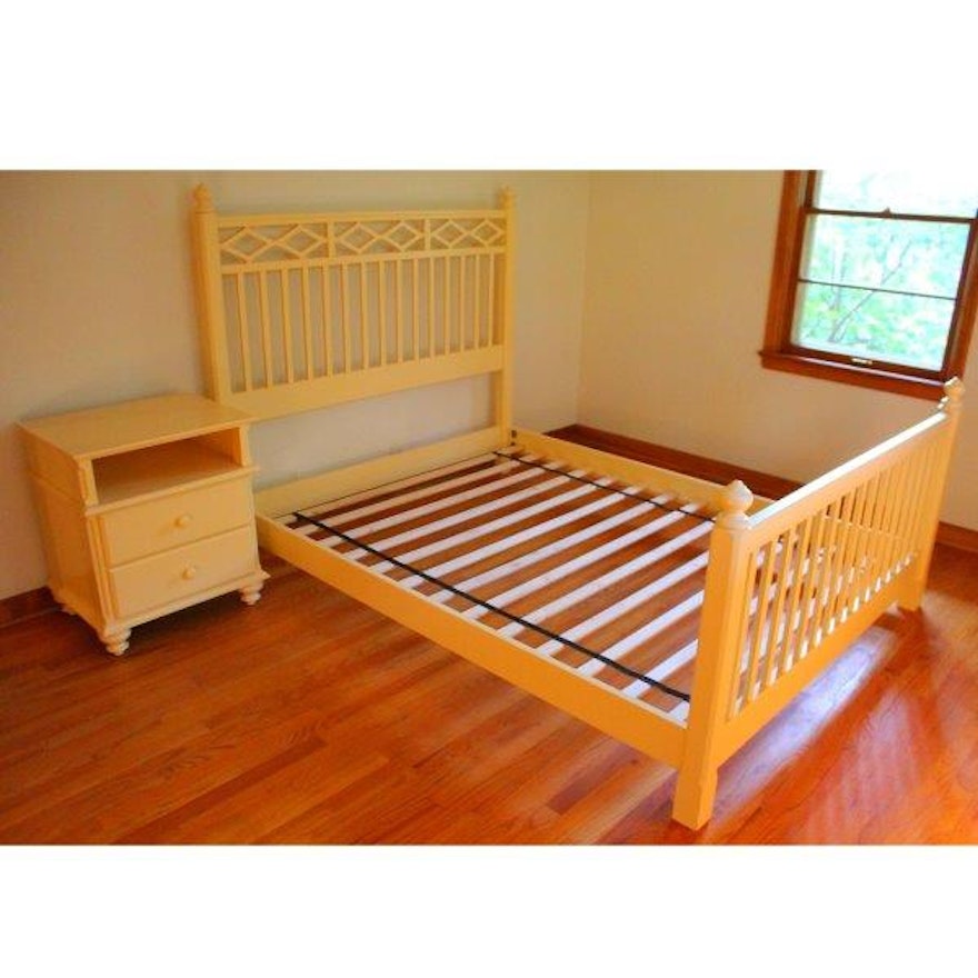 Vermont Tubbs Bed Frame And Side Table Ebth