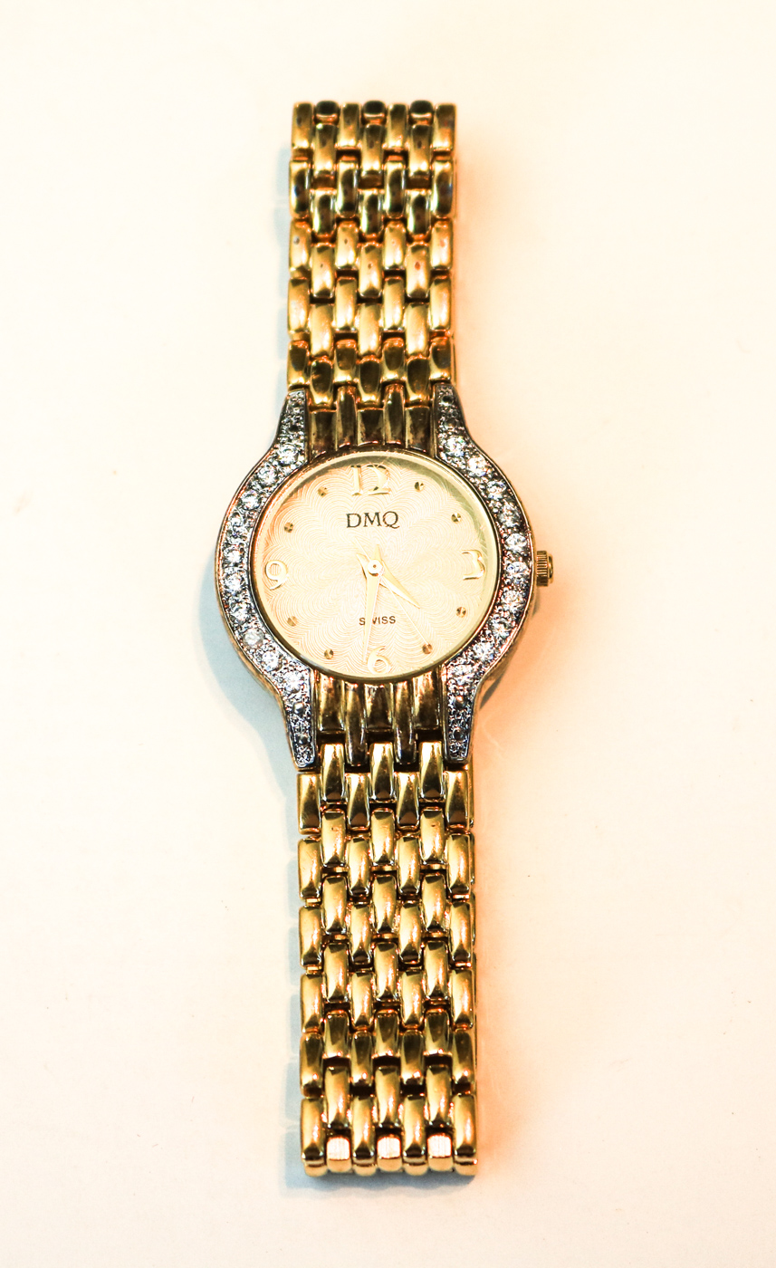 DMQ , Siver Tone With Crystals Womens Wrist Watch - Etsy Israel
