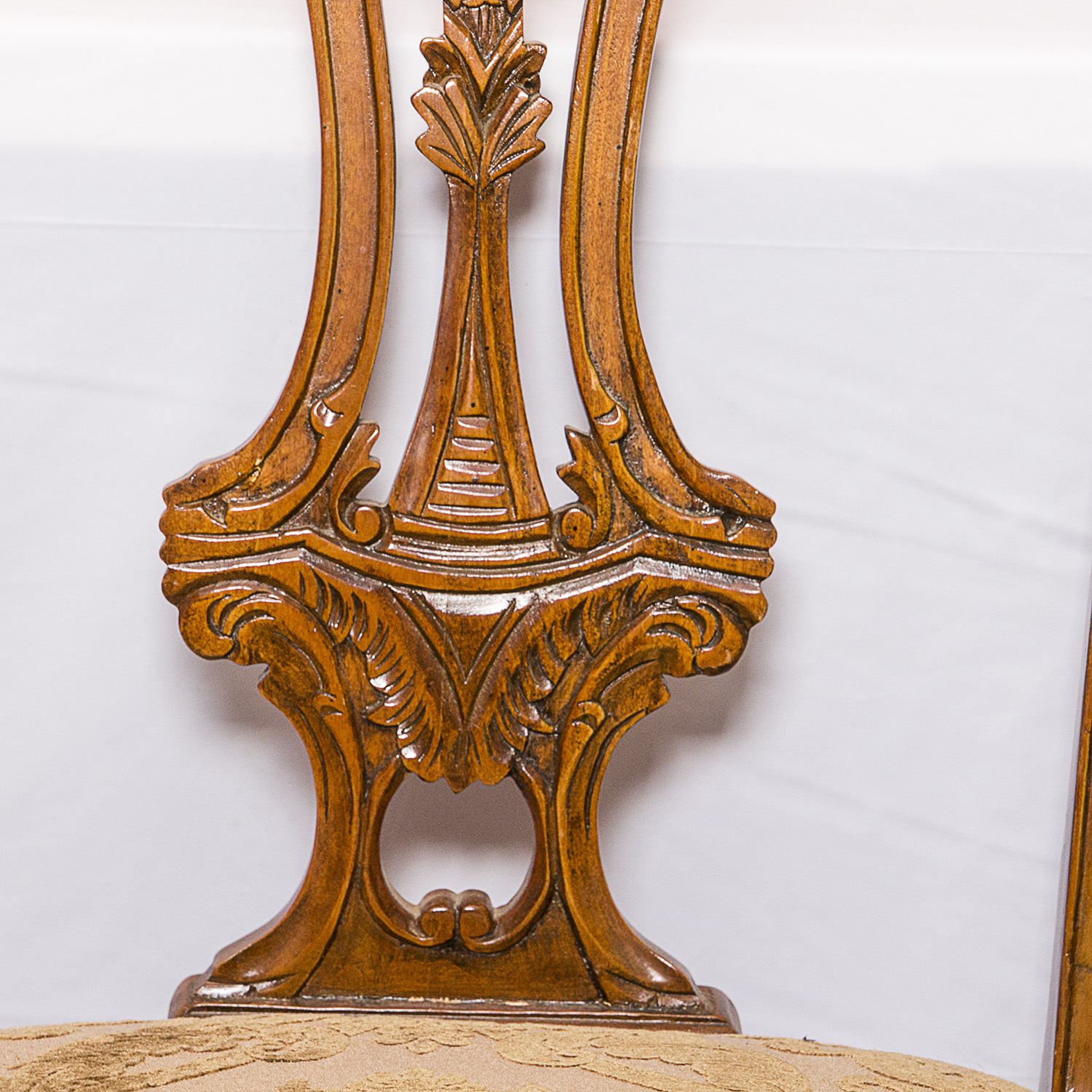 Set of Six Ornately Carved Wooden Dining Chairs EBTH