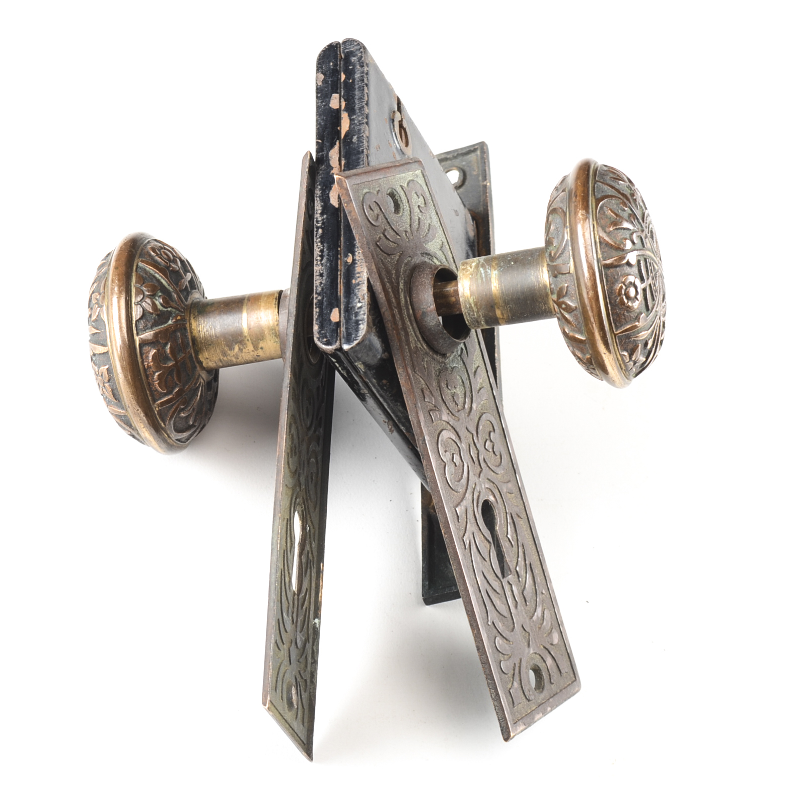 Antique Victorian Architectural Salvage Door Knob Assembly EBTH