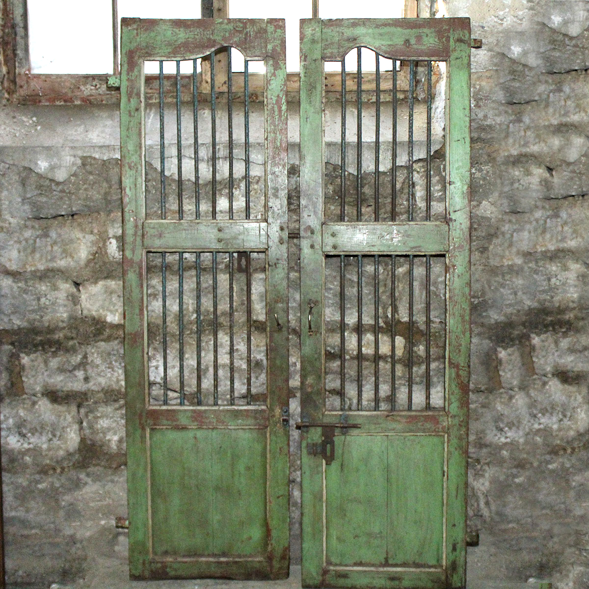 Pair Of Antique Indian Security Doors Ebth