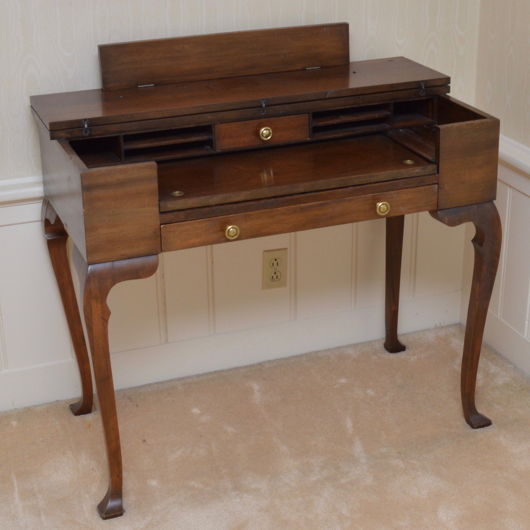 Queen Anne Secretary Writing Desk EBTH