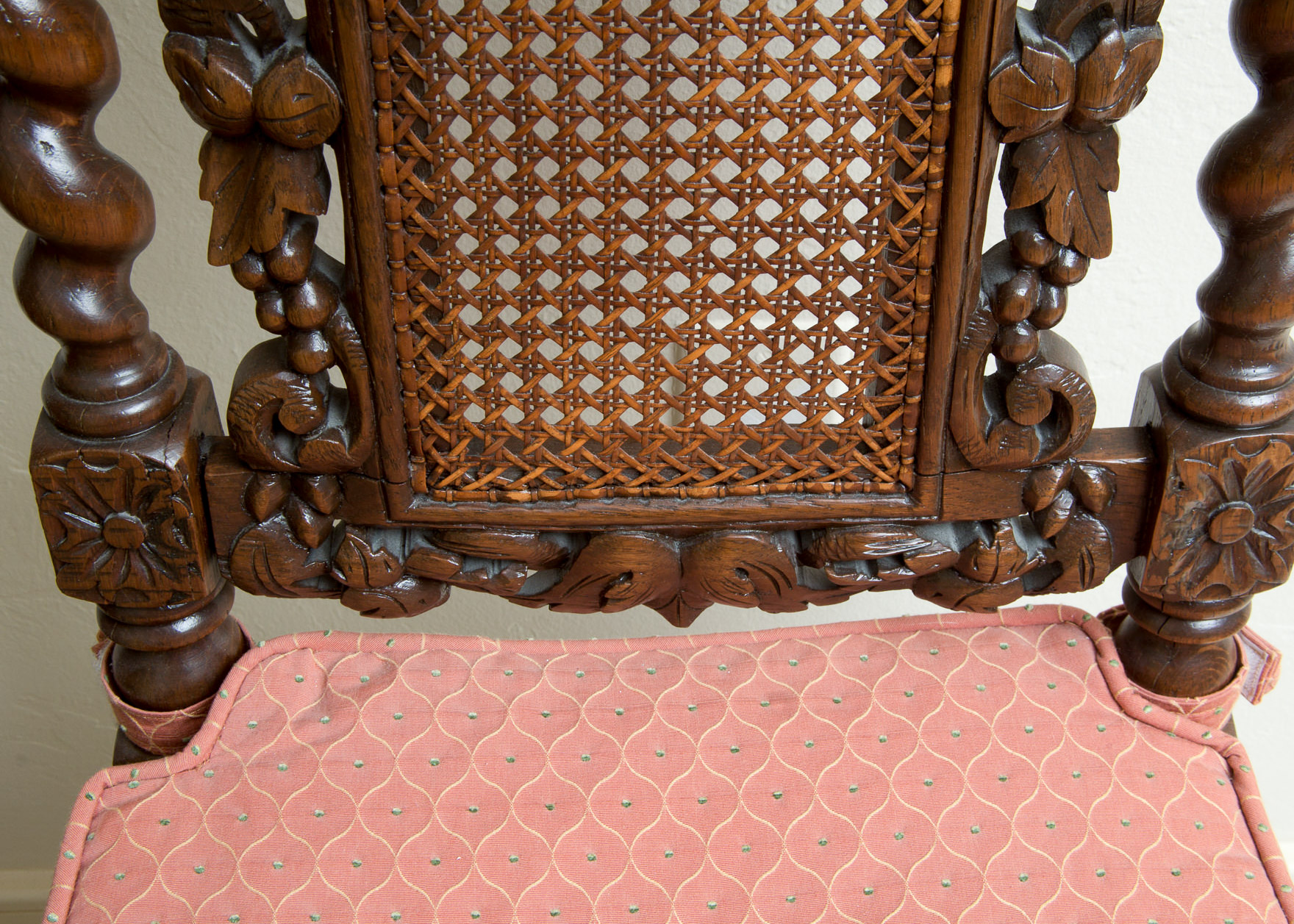 Two Antique Jacobean Style Chairs with Cane Backs EBTH