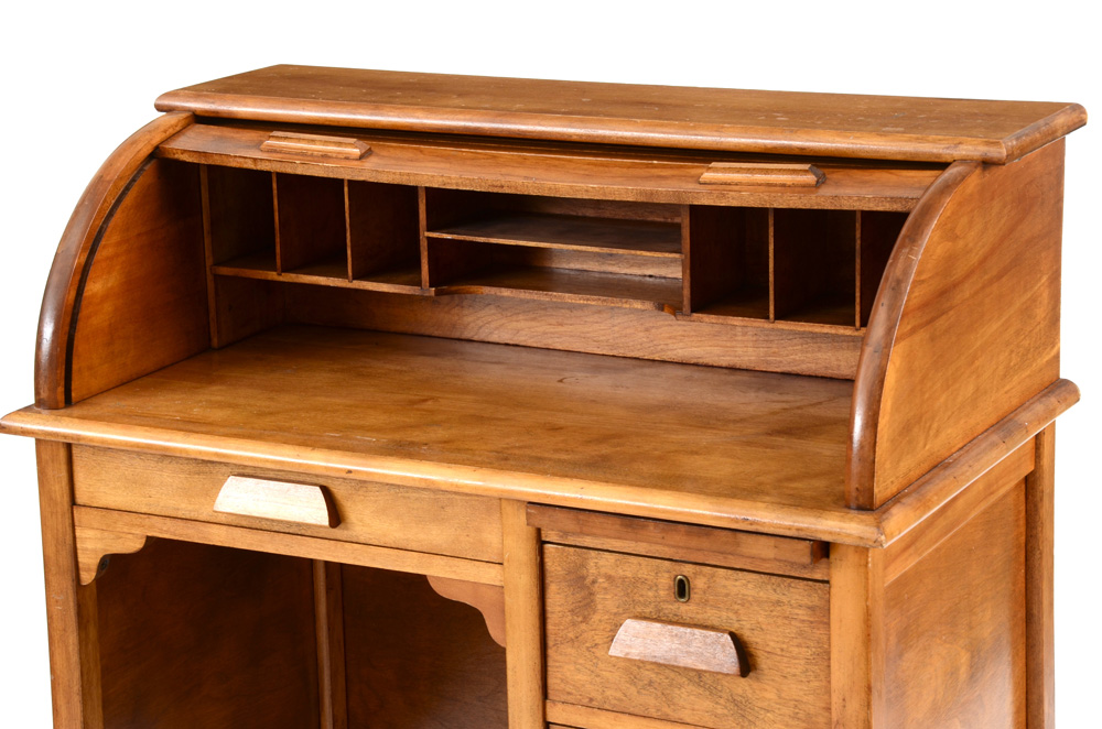 Roll Top Wood Desk EBTH