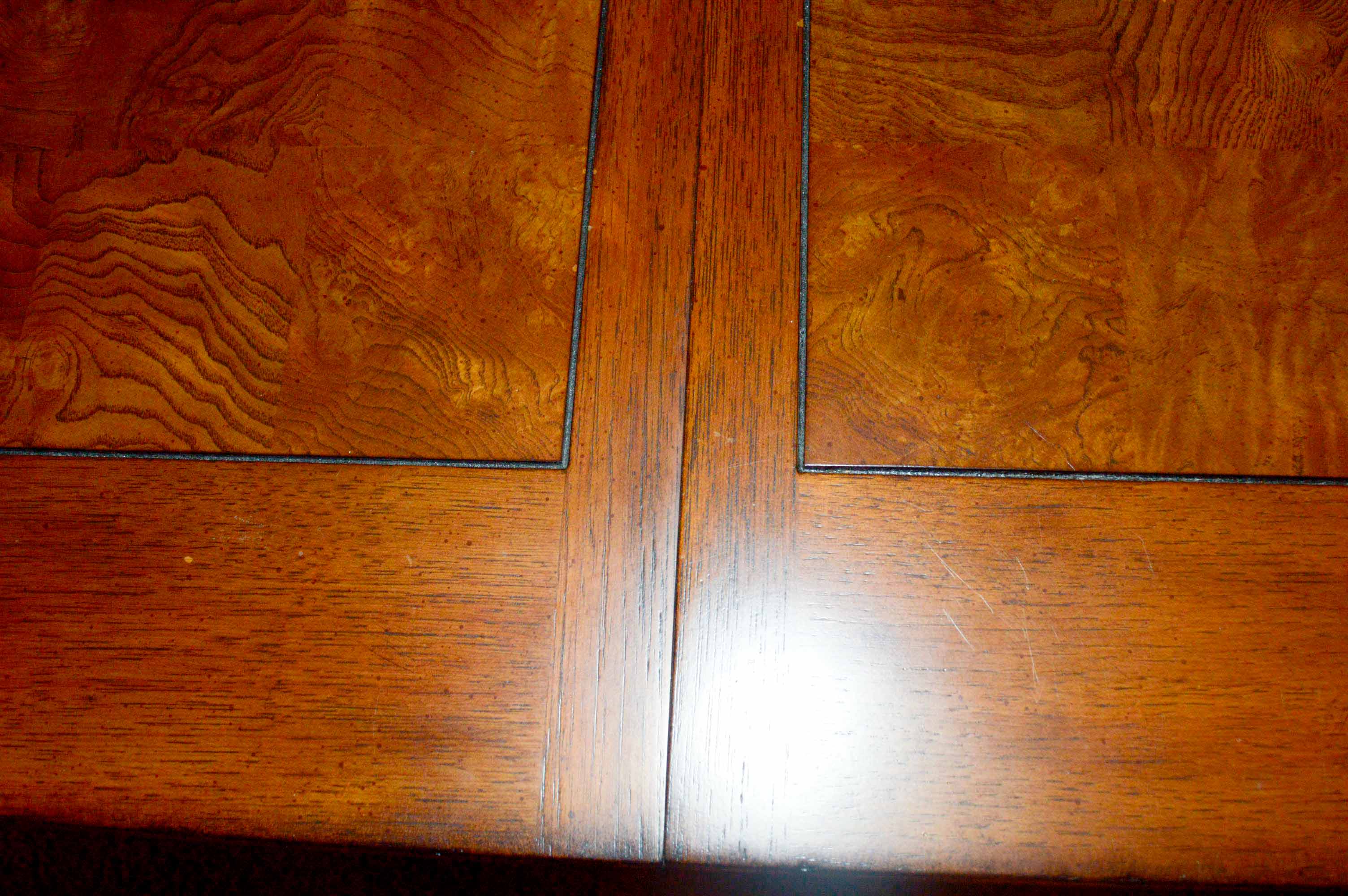 Burled Veneer Dining Table EBTH