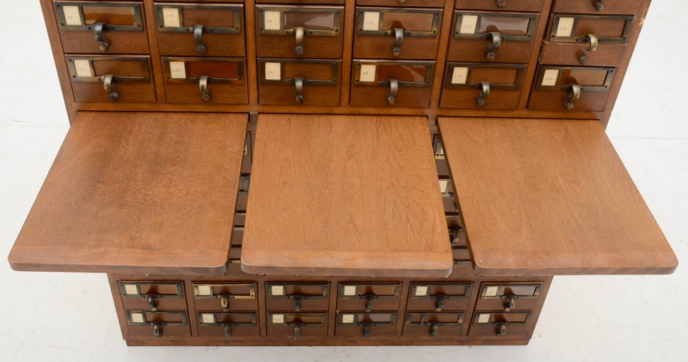 Oak Finish Library Card Catalog Cabinet EBTH Oak Finish Library Card Catalog Cabinet EBTH