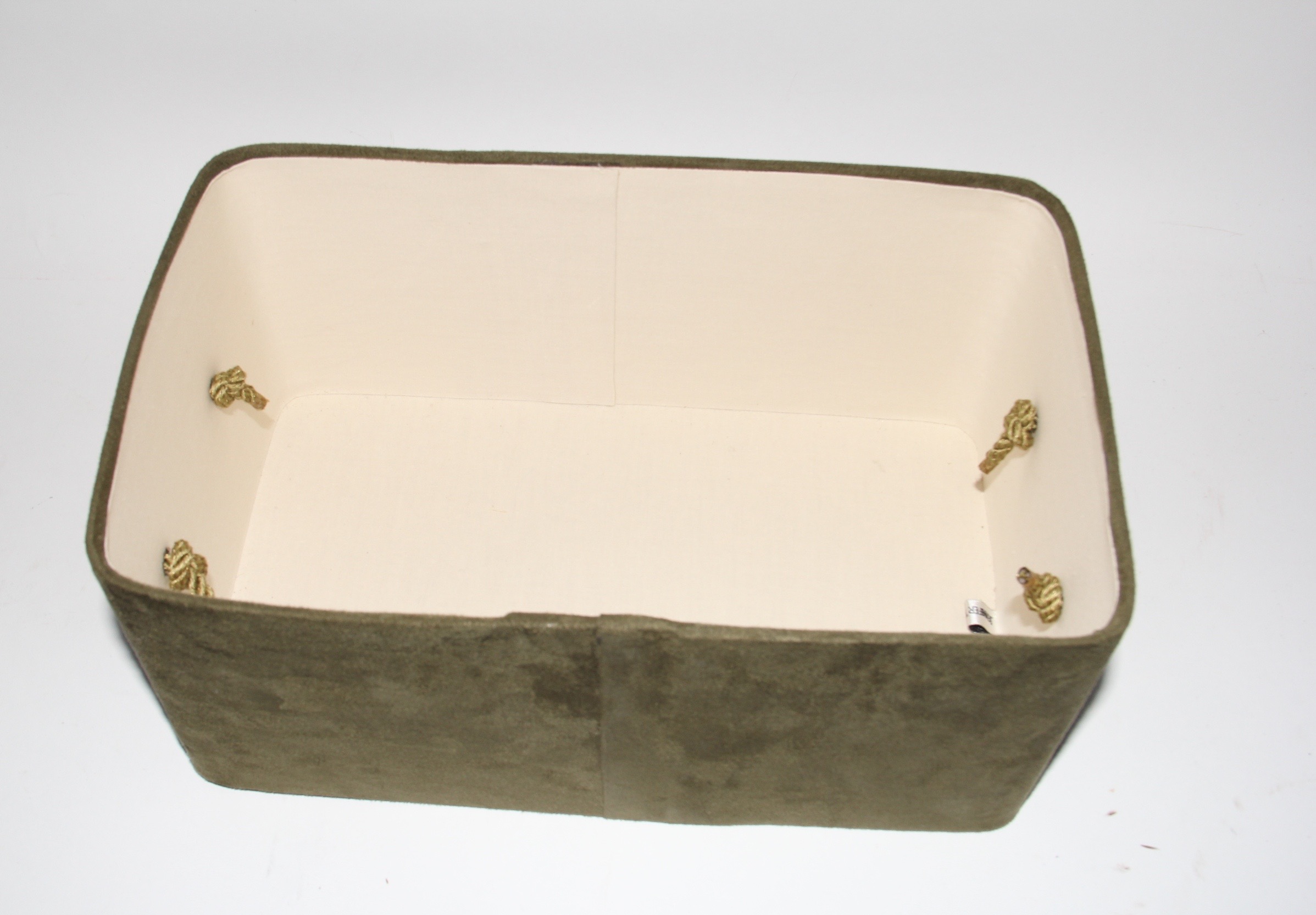 Olive Green Suede Storage Boxes EBTH