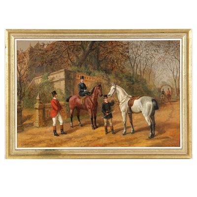 Edward Benjamin Herberte English Sporting Oil on Canvas