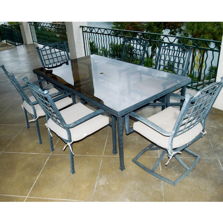 Hampton Bay Gl Top Patio Table Set Ebth