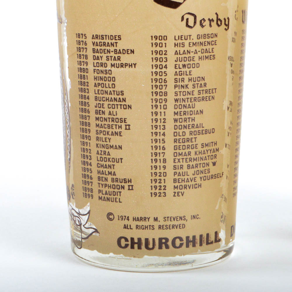 Pair of Rare 1974 Federal Kentucky Derby Glasses EBTH