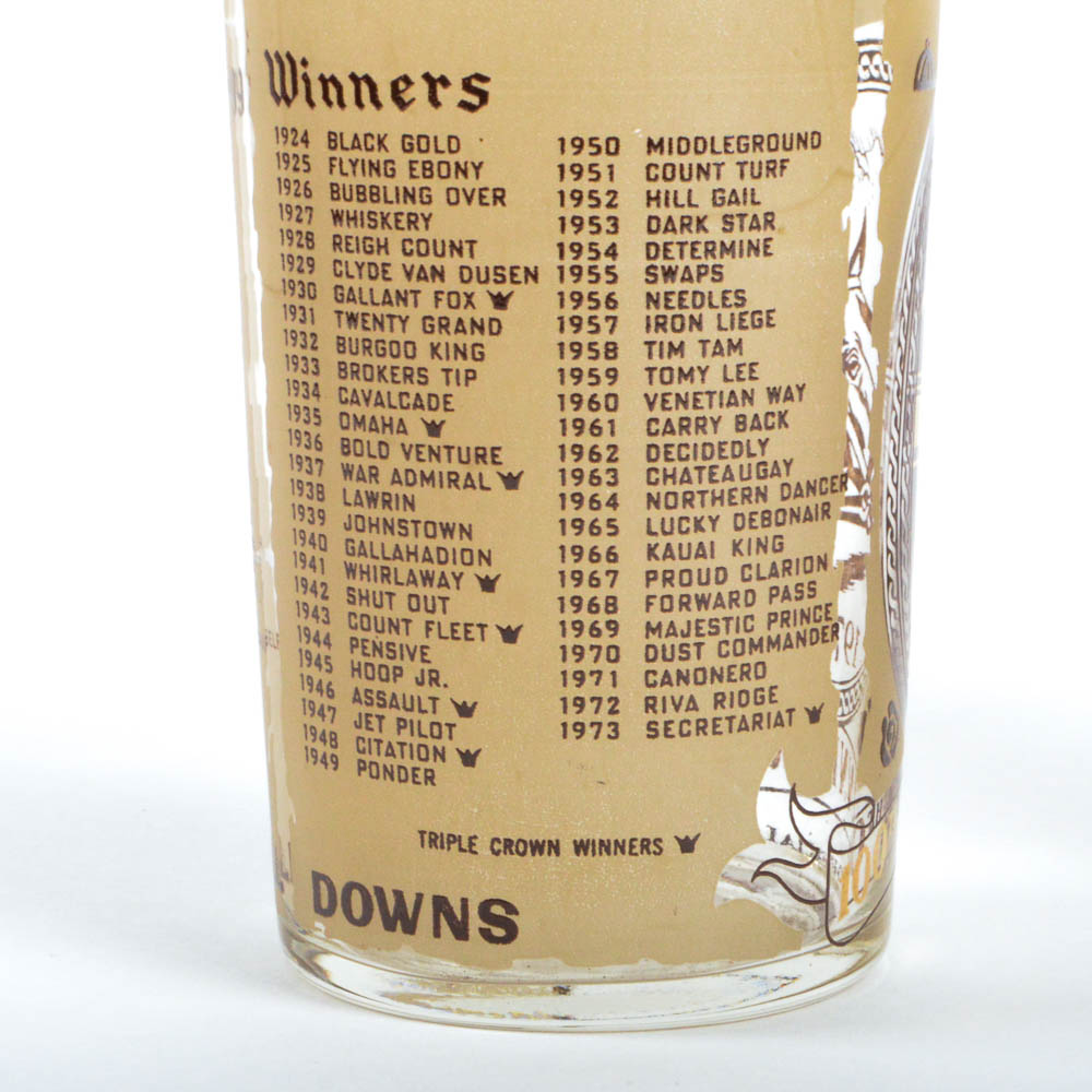Pair of Rare 1974 Federal Kentucky Derby Glasses EBTH