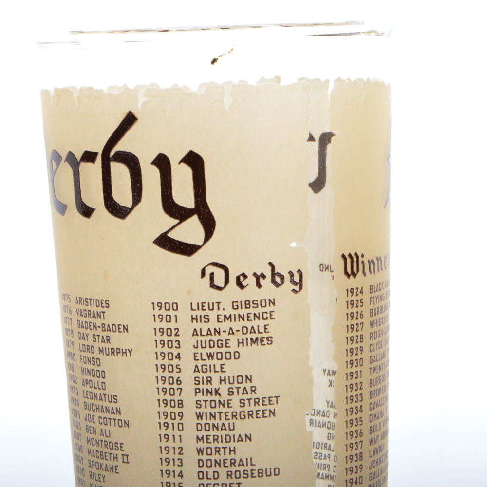 Pair of Rare 1974 Federal Kentucky Derby Glasses EBTH