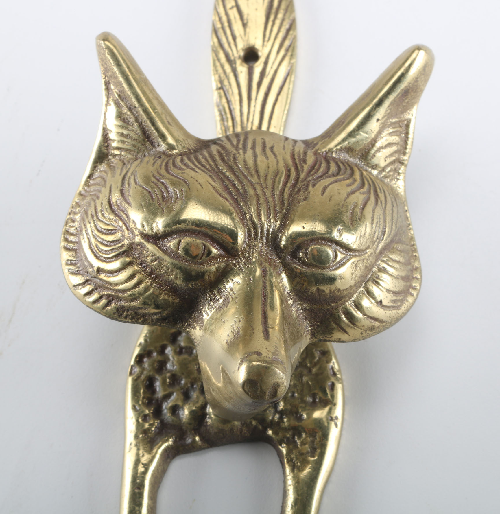 20th Century Brass Fox Door Knocker EBTH
