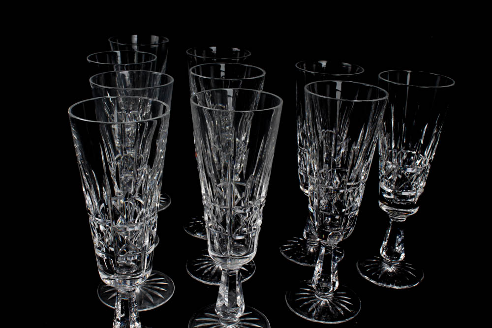 Waterford Crystal "Kylemore" Fluted Champagne Glasses EBTH