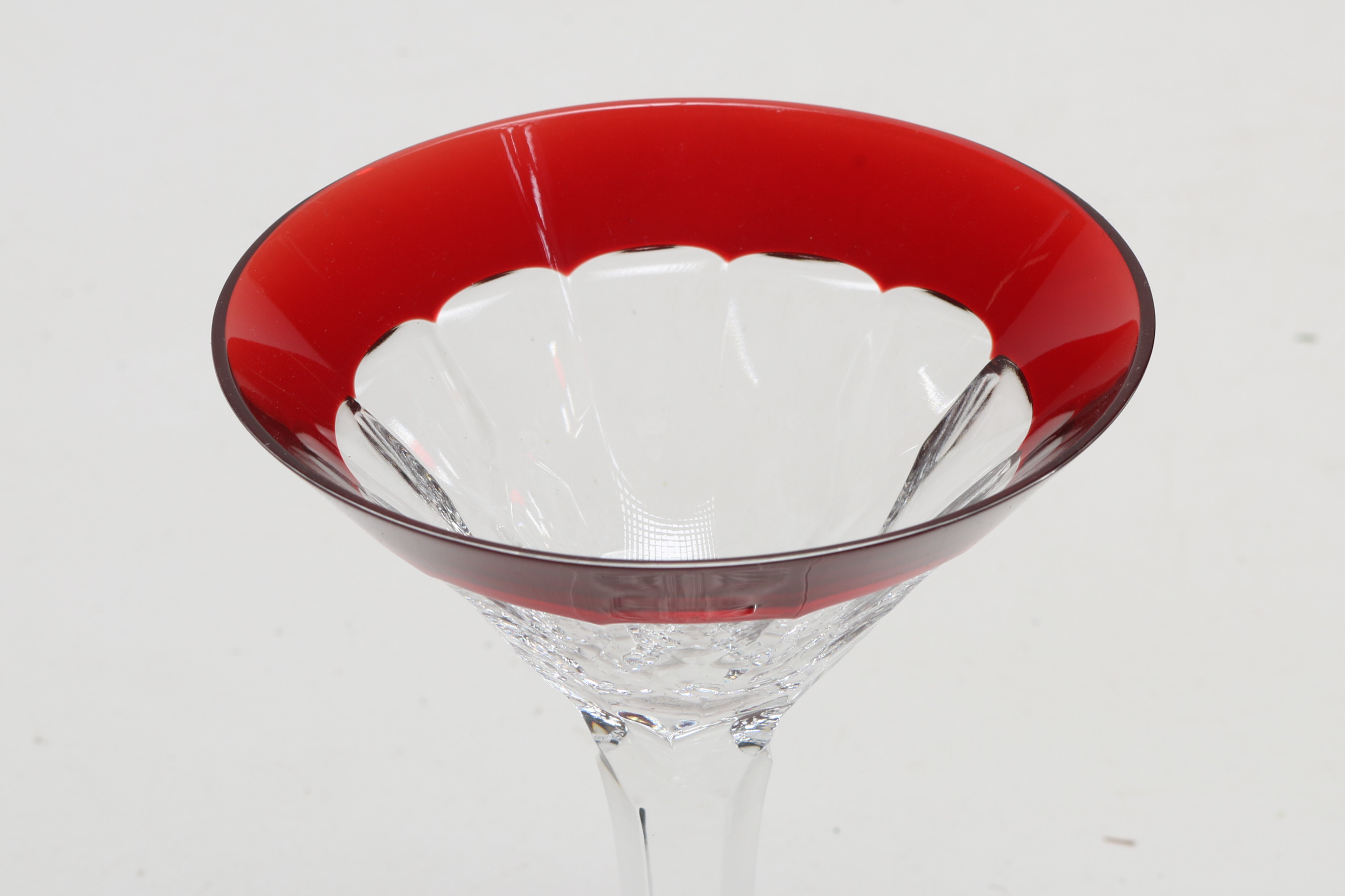 Waterford Ruby Crystal Martini Glasses EBTH
