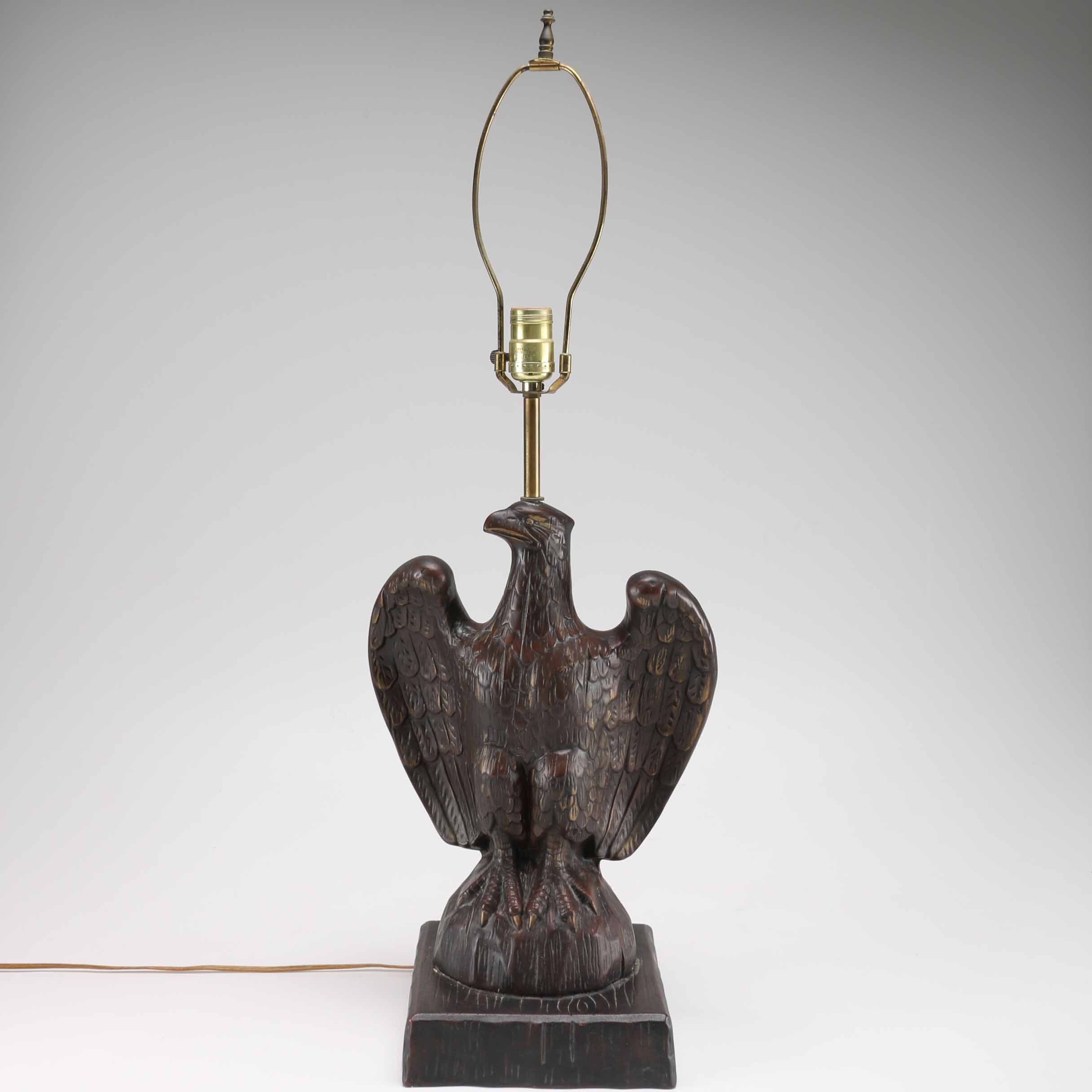 ceramic eagle lamp